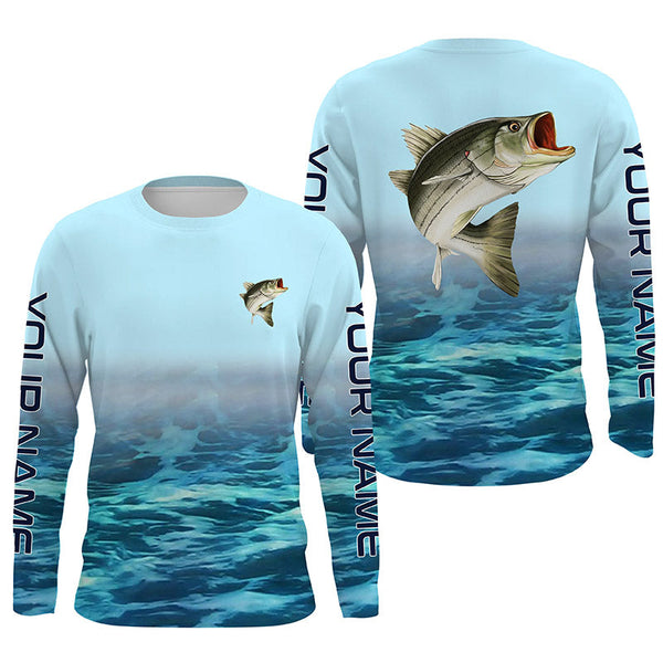 Maxcorners Striped Bass Fishing Striper 3d Shirts Customize Name