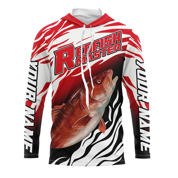 Maxcorners Redfish Master Fishing Jerseys Customize Name 3D Shirts Green