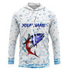 Maxcorners Personalized Tuna Fishing American Flag performance Fishing Shirts, Patriotic Fishing gifts LM0501