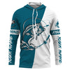 Maxcorners Personalized Bass Long sleeve Fishing Shirts, Bass Fall season Fishing Shirts | light navy blue LM0201