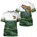 Maxcorners Customize Name Walleye Long Fishing 3D Shirts