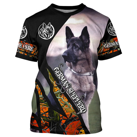 Maxcorners German Shepherd Hunting Customize Name 3D Shirts