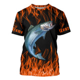 Maxcorners King Salmon Halloween Fishing Customize Name 3D Shirts