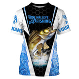 Maxcorners Walleye Ice Fishing 3D Shirts Customize Name