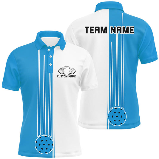 MaxCorners Pickleball Multi-Color 2 Customized Name, Team Name 3D Polo Shirt For Men