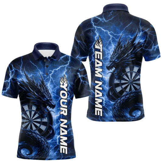 Maxcorners Custom Blue Thunder Lightning Dragon Dart Jerseys, Multi Styles Dart Team Shirts For Men, Women And Kid LM0901