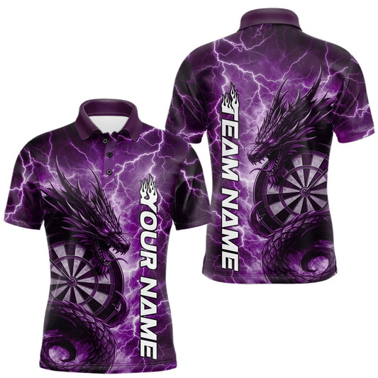 Maxcorners Custom Purple Thunder Lightning Dragon Dart Jerseys, Multi Styles Dart Team Shirts For Men, Women And Kid LM0901