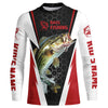 Maxcorners Personalized Bass Fishing Jerseys, Bass Fishing Long Sleeve Fishing Tournament Shirts | Red LM0201