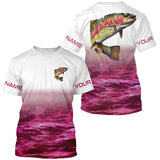 Maxcorners Rainbow Trout Fishing 3D Shirts Customize Name