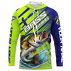 Maxcorners Custom Largemouth Bass Fishing Uv Protection Long Sleeve Shirts, Bass Tournament Fishing Shirt LM0201