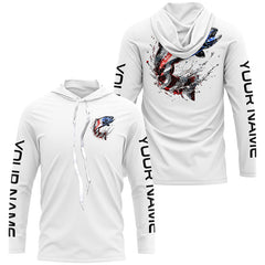Maxcorners Custom Patriotic American Flag Trout Fishing Shirts, Trout Fishing Tournament Jerseys LM0501