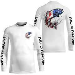 Maxcorners Custom Patriotic American Flag Trout Fishing Shirts, Trout Fishing Tournament Jerseys LM0501