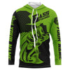 Maxcorners Personalized Bass Fishing Jerseys, Bass Fishing Long Sleeve Fishing Tournament Shirts | Green LM0201