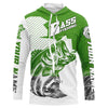 Maxcorners Personalized Bass Fishing Jerseys, Bass Fishing Long Sleeve Fishing Tournament Shirts | Green Camo LM0201