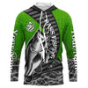 Maxcorners Custom Largemouth Bass Long Sleeve Tournament Fishing Shirts, Bass Fishing Jerseys | Green LM0201