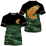 Maxcorners Customize Name Brown Trout Fishing 3D Shirts