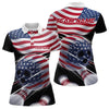Maxcorners Custom Us Flag Bowling League Shirts, Patriotic Bowling Team Polo Shirts For Men And Women