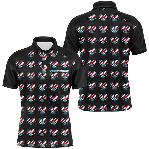 Maxcorners Pickleball Polo Shirts For Men, Patriotic Pickleball Jerseys For Team