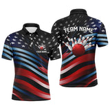 Maxcorners American Flag Patriotic Bowling Customized Name And Team Name 3D Shirt