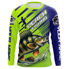 Maxcorners Custom Perch Fishing Uv Protection Long Sleeve Shirts, Perch Tournament Fishing Shirt MT2108