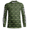 Maxcorners Largemouth Bass Fishing Camo Custom Long Sleeve Fishing Shirts, Bass Tournament Shirt LM0201