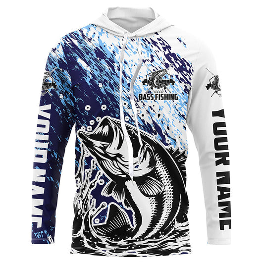 Maxcorners Custom Bass Fishing Jerseys, Largemouth Bass Tournament Long Sleeve Fishing Shirts LM0201