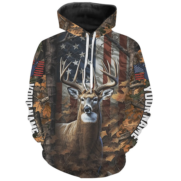 Maxcorners Deer Hunting Grim Reaper Camouflage Custom Name Shirt 3D All Over Printed Clothes