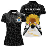 Maxcorners Custom Sunflower Bowling Polo Shirts For Men And Women, Sunflower Bowling Team Jerseys