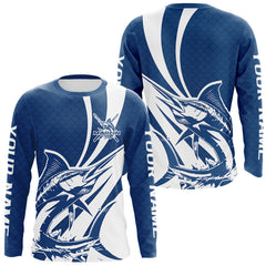 Maxcorners Custom Marlin Fishing Saltwater Long Sleeve Shirts, Marlin Fishing Jerseys LM0607