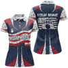 Maxcorners Personalized American Flag Bowling Team Shirts For Women Patriotic Bowling League Outfits