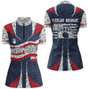 Maxcorners Personalized American Flag Bowling Team Shirts For Women Patriotic Bowling League Outfits