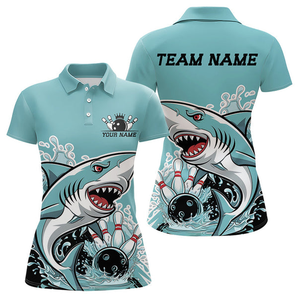 Maxcorners Shark Custom Bowling Jerseys, Shark Bowling Tournament Polo Shirts