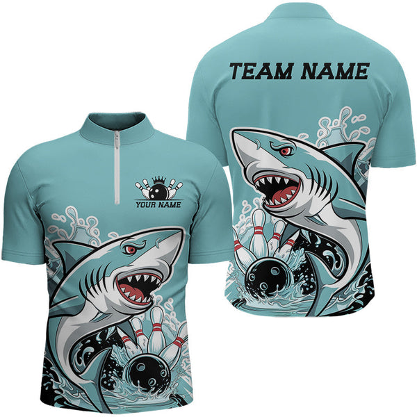 Maxcorners Shark Custom Bowling Jerseys, Shark Bowling Tournament Polo Shirts