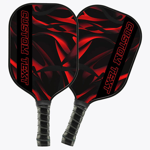 Maxcorners Black And Red Custom Pickleball Paddles For Men And Women, Pickleball Team Paddle Pickleball Gifts