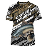 Maxcorners Catfish Fishing Custom Long Sleeve Tournament Fishing Shirts, Catfish Fishing Jerseys Grass Camo MT2108