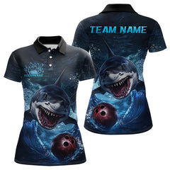 Maxcorners Custom Shark Bowling Polo Shirts Shark Bowling Team Shirt Bowler Outfits