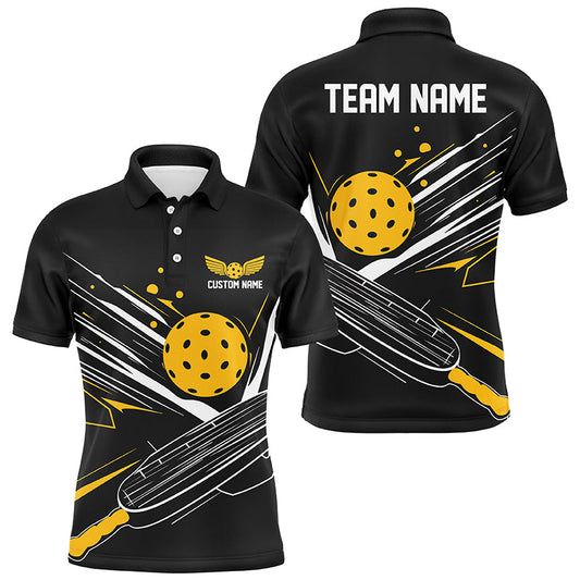 MaxCorners Pickleball Multi-Color Option Customized Name, Team Name 3D Polo Shirt For Men