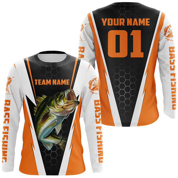 Maxcorners Bass Fishing Sport Jerseys Customize Name 3D Shirts Red