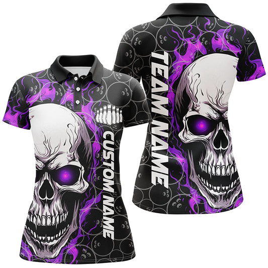 Maxcorners Bowling And Pins Multicolor Option Customized Name 3D Shirt For Women