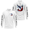 Maxcorners Personalized American Flag Chinook Salmon Fishing Shirts, Patriotic Salmon Long Sleeve Fishing Shirt LM0501