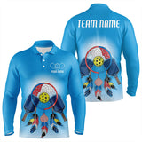 Maxcorners Custom Dreamcatcher Pickleball Polo Shirts For Men, Native Pickleball Shirt