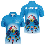 Maxcorners Custom Dreamcatcher Pickleball Polo Shirts For Men, Native Pickleball Shirt