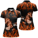 Maxcorners Custom Black And Orange Flame Eagle Bowling Team Men Polo Shirts, Eagle Bowling League Shirt 
Regular Price
$39.99