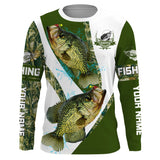 Maxcorners Customized Name Crappie Fishing Camo 3D Hoodie