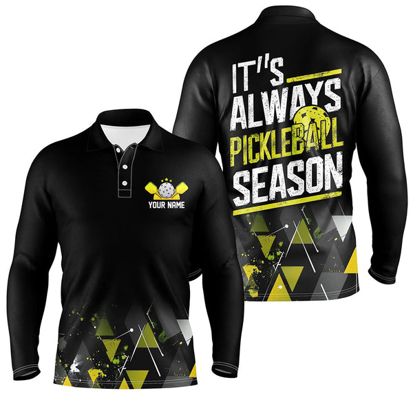 Maxcorners "It'S Always Pickleball Season" Men'S Pickleball Outfits Custom Pickleball Team Uniform | Yellow