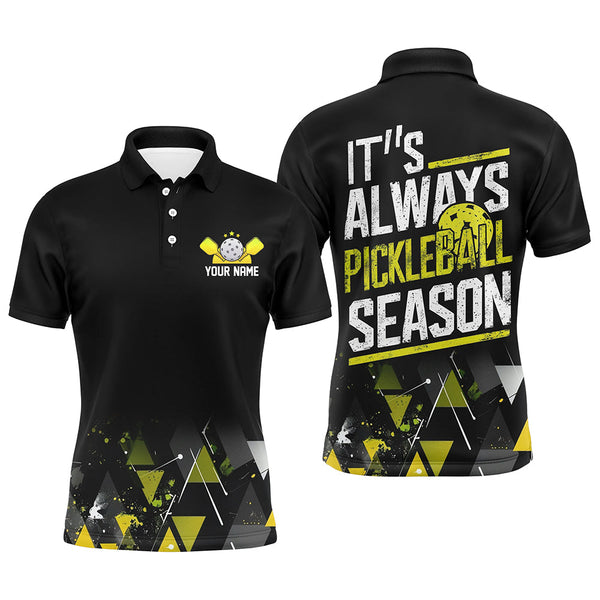 Maxcorners "It'S Always Pickleball Season" Men'S Pickleball Outfits Custom Pickleball Team Uniform | Yellow