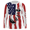 Maxcorners US Fishing Fish Hook American flag UV protection custom long sleeves shirts Patriotic fishing apparel IPH1900 LM0501