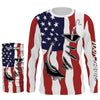 Maxcorners US Fishing Fish Hook American flag UV protection custom long sleeves shirts Patriotic fishing apparel IPH1900 LM0501