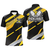 Maxcorners Custom Men'S Pickleball Polo Shirts For Men, Outdoor Pickleball Outfits For Players | Yellow