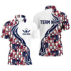 Maxcorners Custom Patriotic Bowling Shirts Personalized Bowling Team Shirts